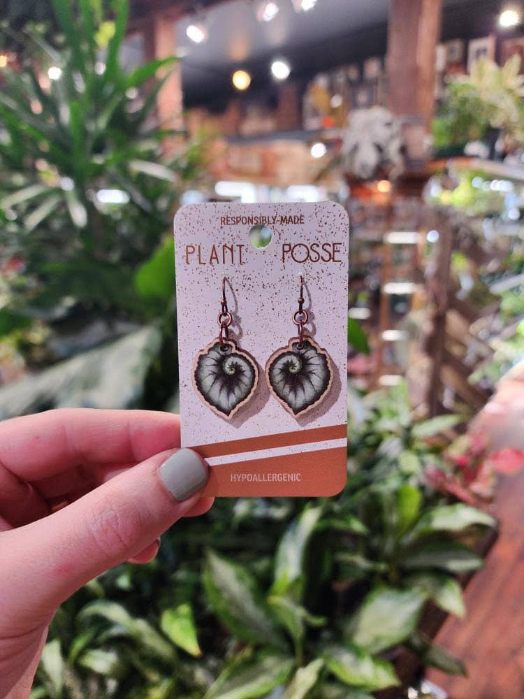 Escargot Begonia Dangle Earrings