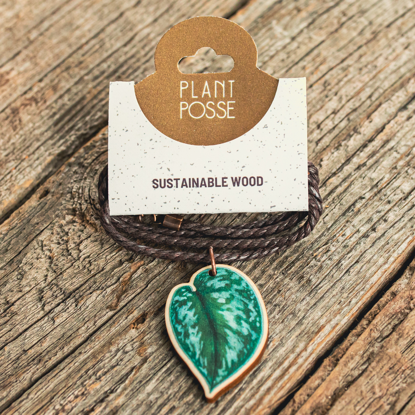 Silver Satin Pothos Necklace