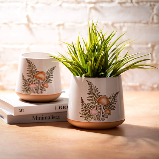Foraged Mushroom Fern Planter