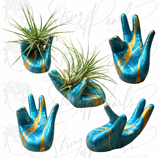 Vibrant Ceramic Hand Air Plant Holder