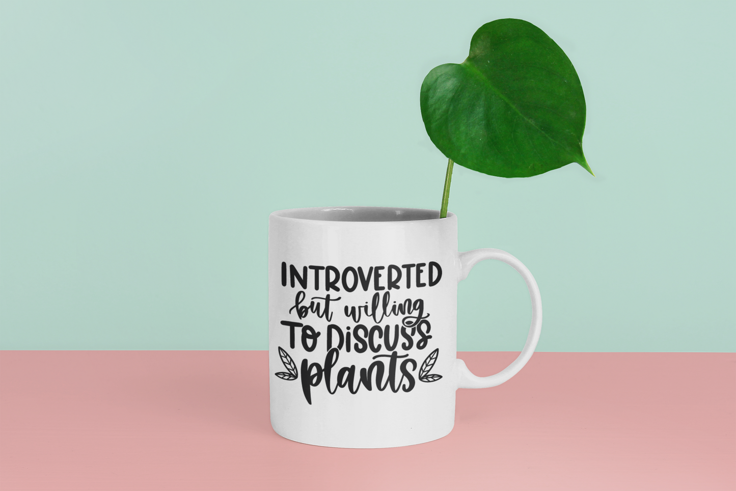 Introverted But Willing To Discuss Plants Plant Mom Mug-1