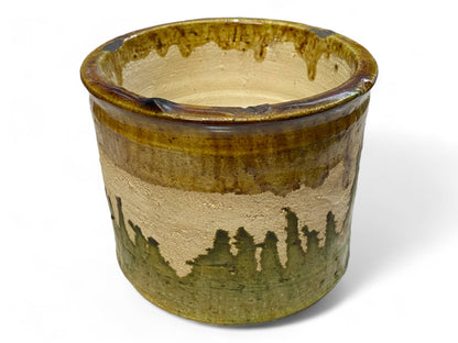 Handmade Moroccan Green & Ochre Glaze Tamegroute Planter/Pot: Small, Medium, Large Ceramic Pottery for Decoration, Plants-3