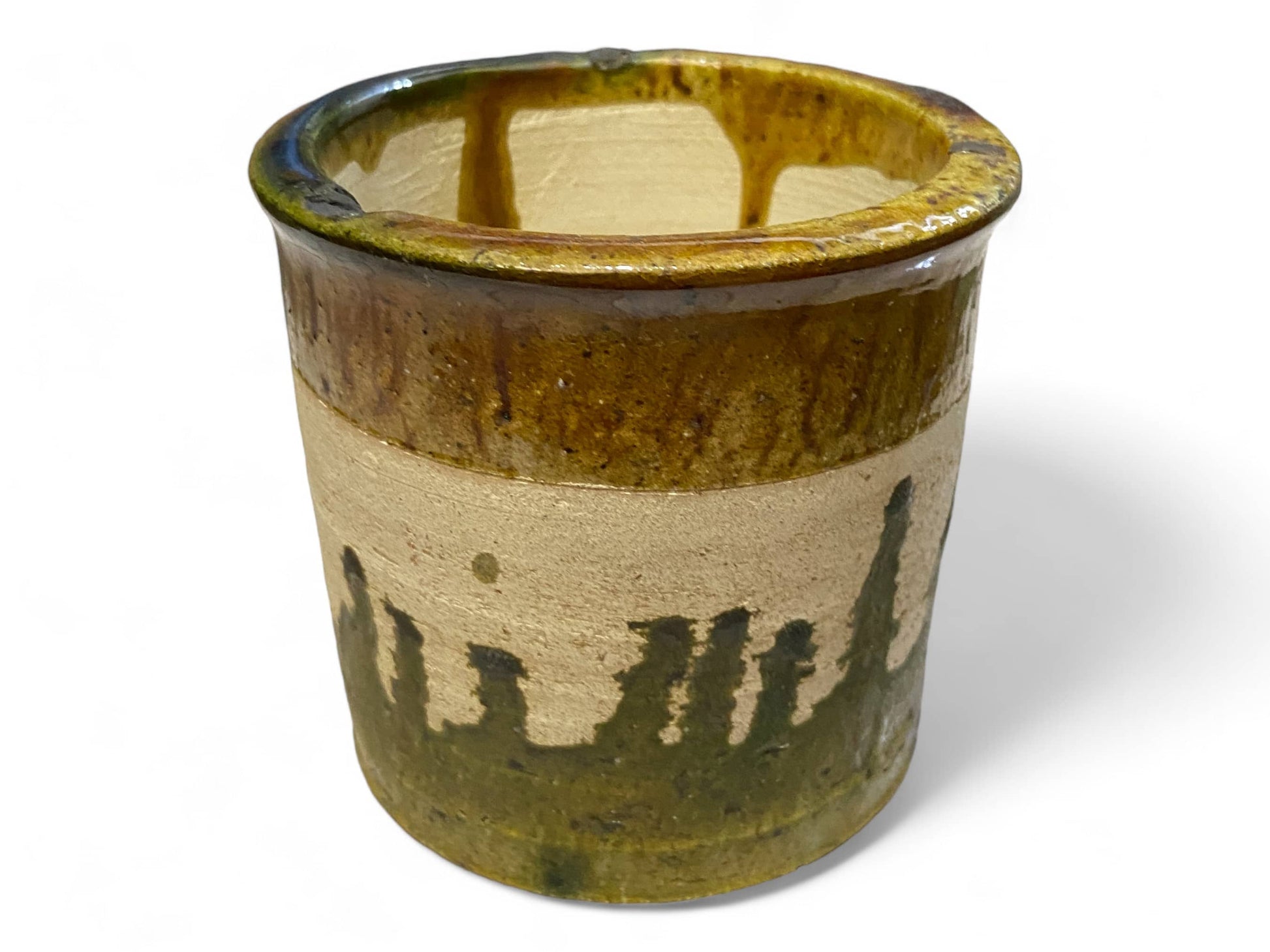 Handmade Moroccan Green & Ochre Glaze Tamegroute Planter/Pot: Small, Medium, Large Ceramic Pottery for Decoration, Plants-4